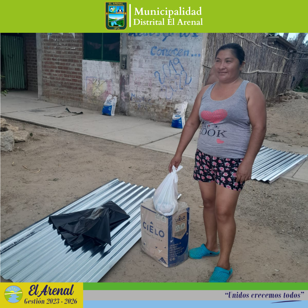 Foto de la entrega de ayuda humanitaria. 