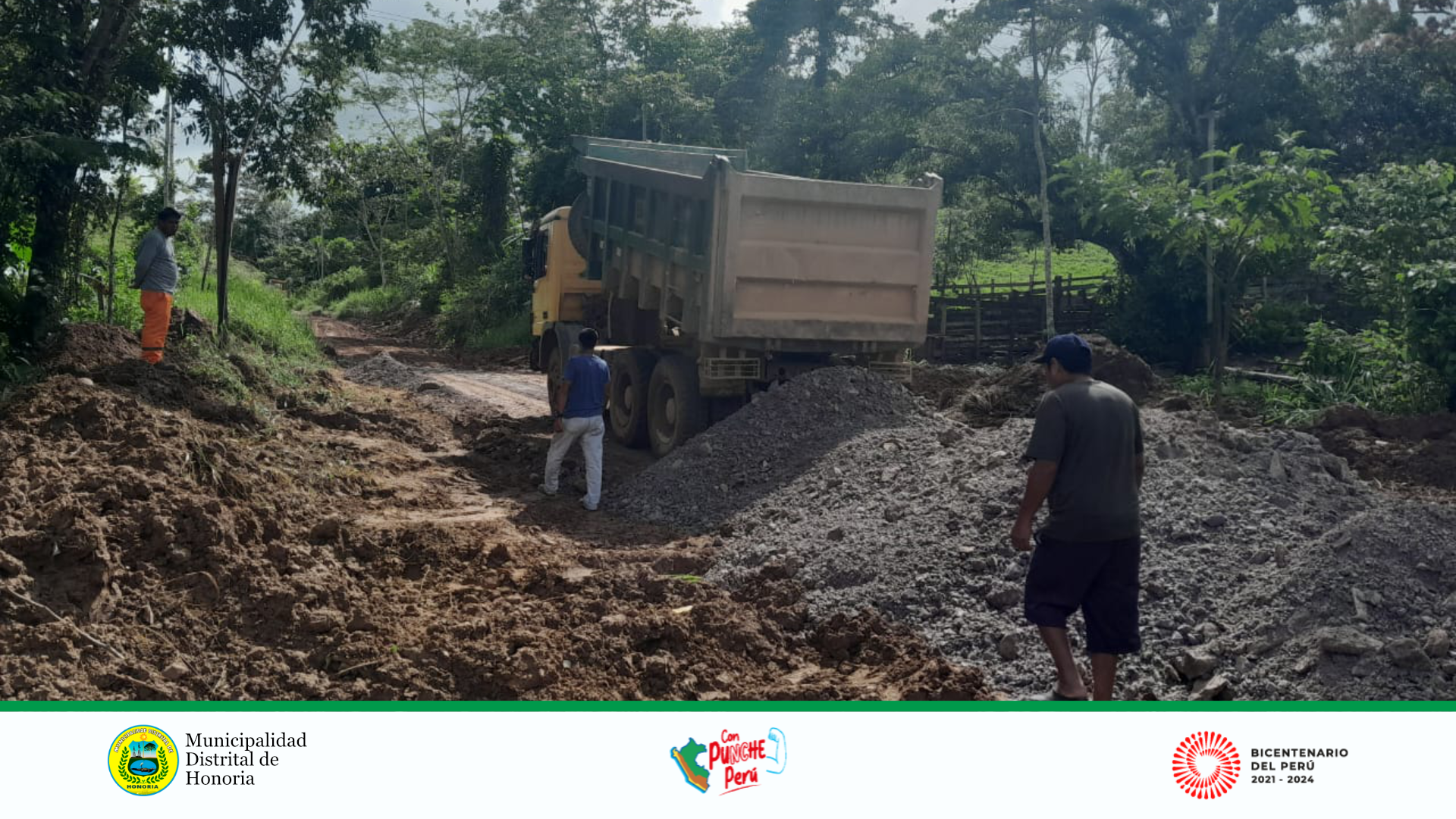 Mejoramiento de las carreteras de C.P. Semuya al Distrito de Honoria