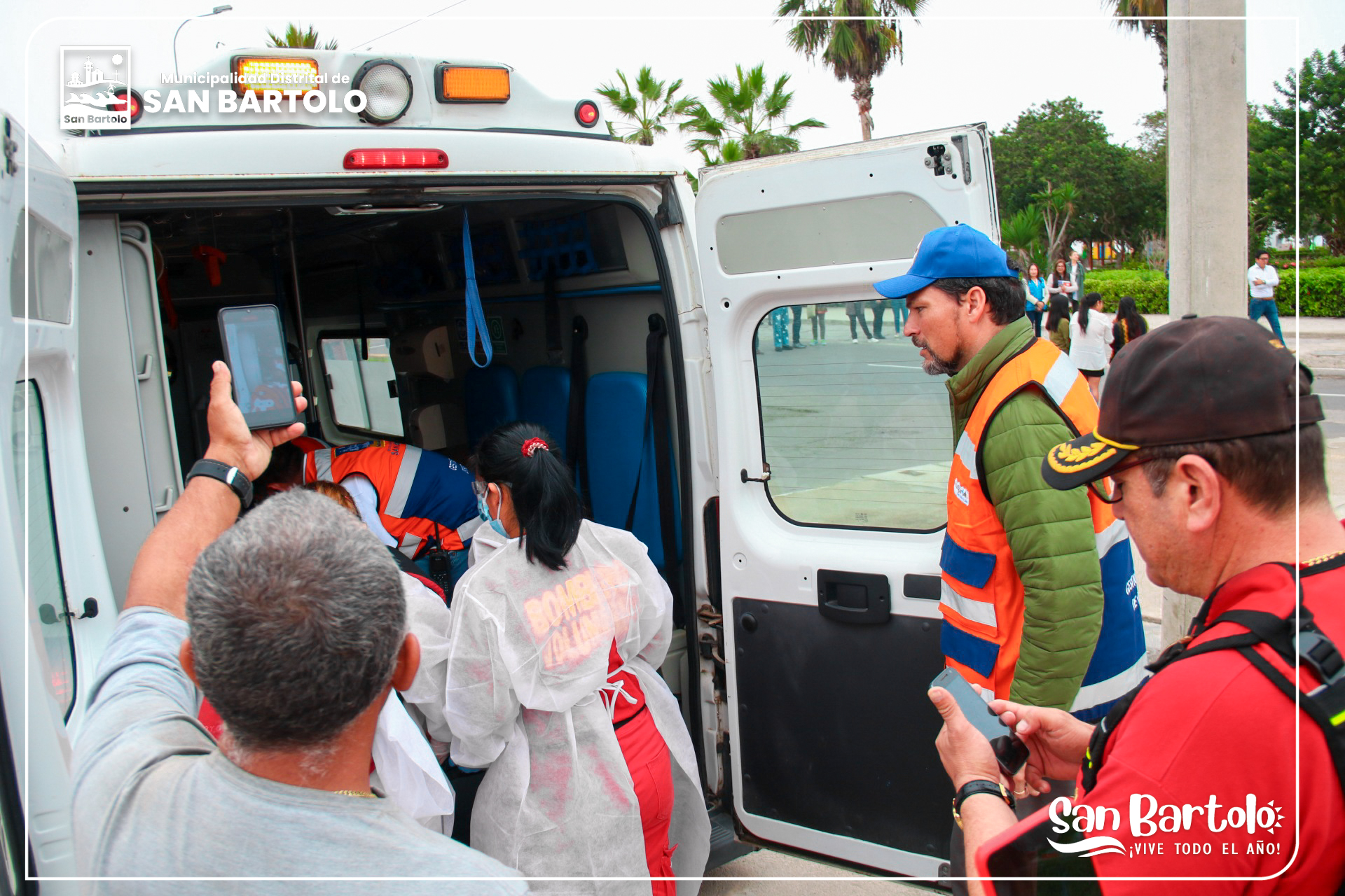 atenciรณn de heridos durante el simulacro