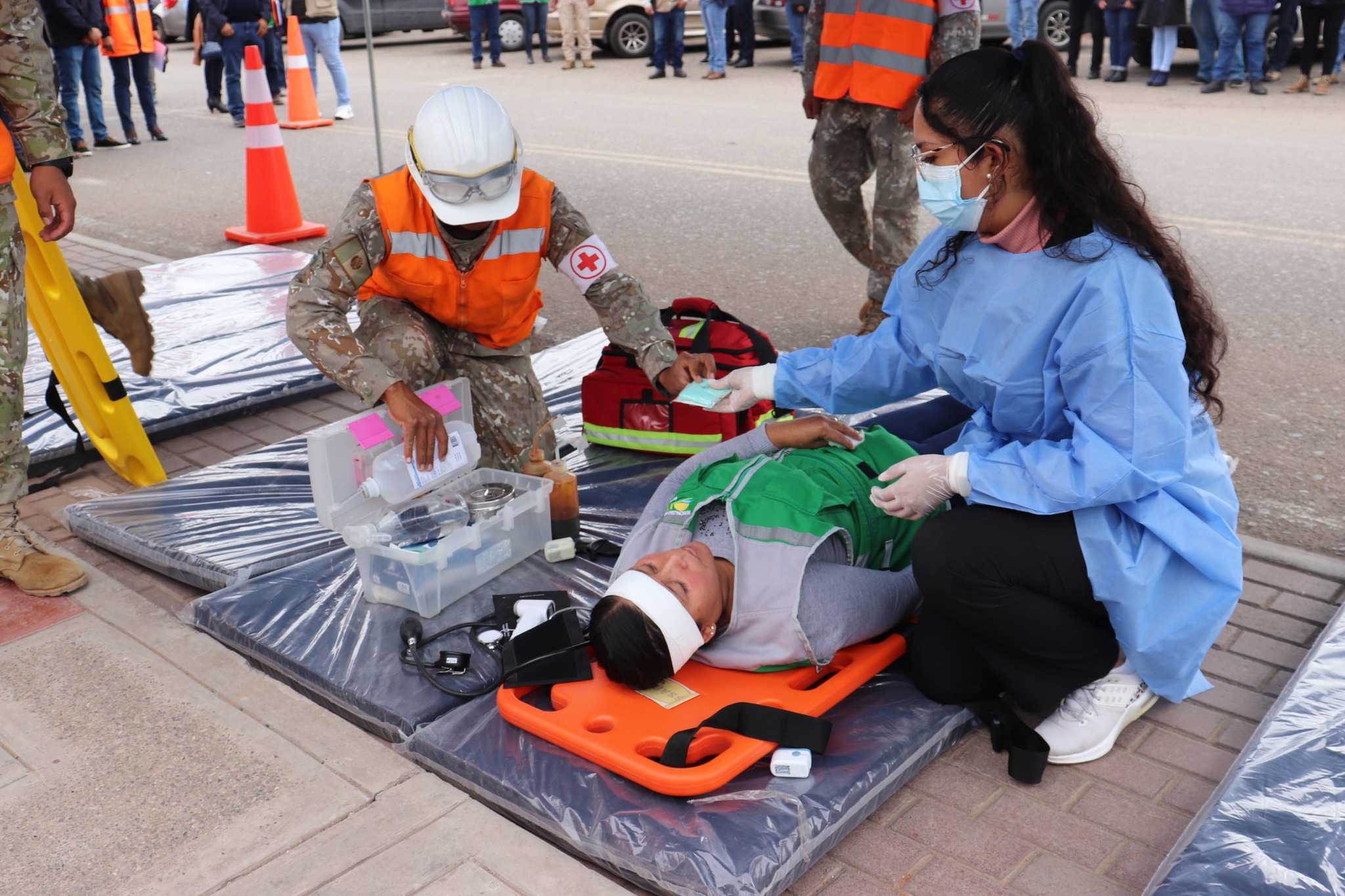 Se realizó en Ite el I Simulacro Nacional Multipeligro 2023 en el distrito de Ite, que contó con el cuerpo de rescatistas de la 6ta Brigada Blindada del Fuerte Arica.  