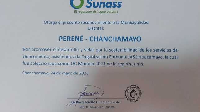 PERENÉ MODELO DE GESTIÓN EN LA REGIÓN JUNÍN