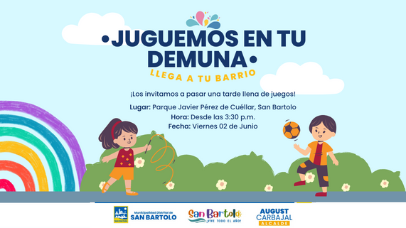 De esta manera, tendremos m谩s interacci贸n y un espacio agradable donde brindaremos atenciones personalizadas a los asistentes.
Los esperamos el d铆a viernes desde las 3:30 p.m. en el Parque Javier P茅rez de Cu茅llar.
隆Pasa la voz!