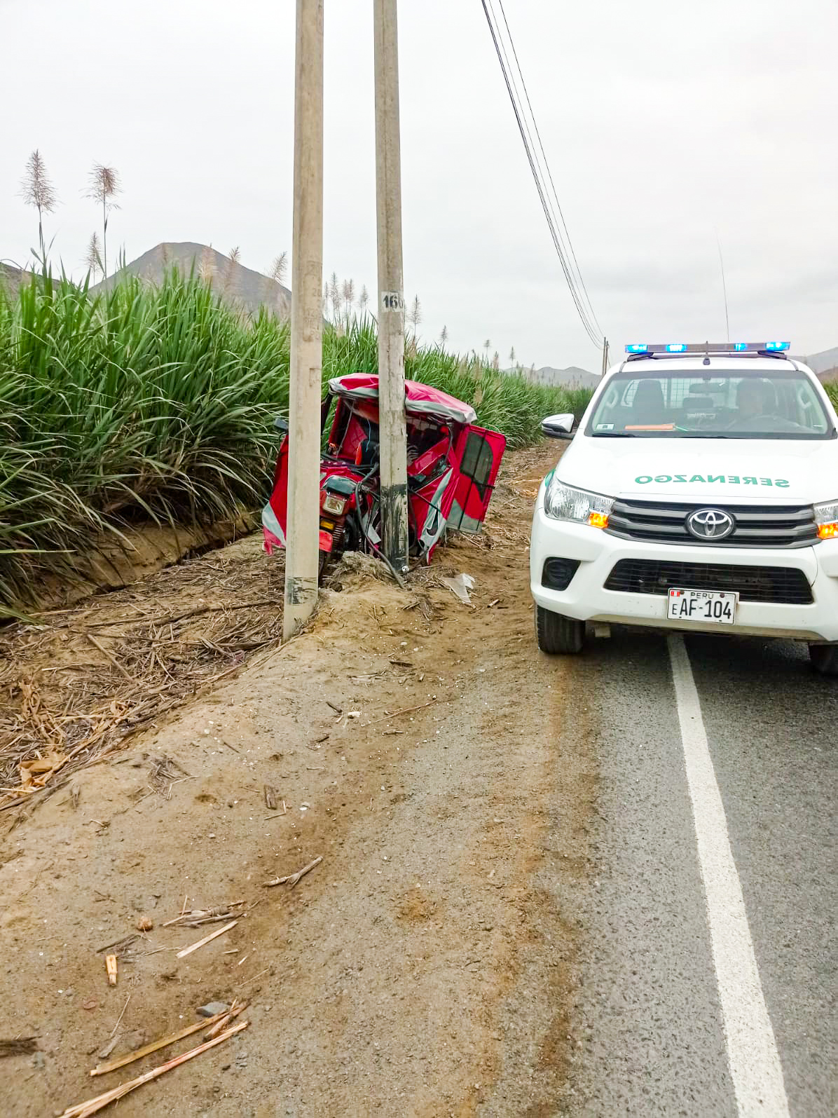 SERENOS DE PATIVILCA APOYAN A FAMILIA QUE SUFRIÓ ACCIDENTE