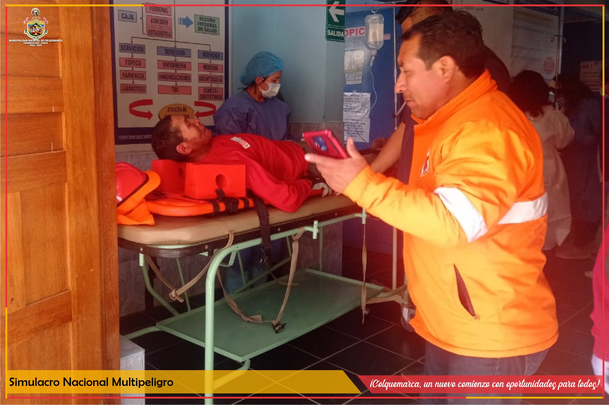 La Municipalidad Distrital de Colquemarca, a través de la Oficina de Gestión de Riesgos de Desastres del Simulacro Nacional Multipeligro. Este importante ejercicio de preparación y respuesta ante situaciones de emergencia es una valiosa oportunidad para evaluar nuestra capacidad de respuesta ante eventos sísmicos de gran magnitud.
Los datos del Simulacro arrojaron que se presentó un movimiento sísmico en el distrito de Colquemarca, al sur de la comunidad de Charamuray y Yanqui. Este sismo, registrado el miércoles 31 de mayo de 2023, a las 10:00:52 PET, tuvo una duración aproximada de 58 segundos. El epicentro se localizó en la comunidad de Charamuray y Yanqui, en el Distrito de Colquemarca, provincia de Chumbivilcas, Región Cusco, a 30 km al sur de Colquemarca y a 60 km al suroeste de la provincia de Chumbivilcas. El hipocentro se estimó a una profundidad de 39 km.
Durante este simulacro, se activaron los protocolos de emergencia y se implementaron las acciones necesarias para garantizar la seguridad de nuestra comunidad. El simulacro contó con la participación de autoridades locales, instituciones, organizaciones de respuesta ante desastres y la población en general. A través de este ejercicio, pudimos evaluar y fortalecer nuestra capacidad de coordinación, comunicación y respuesta, con el objetivo de estar mejor preparados para afrontar situaciones de desastre.
A pesar de ser un evento ficticio, es importante resaltar que, en un escenario real, un sismo de las características simuladas tendría efectos significativos en nuestra comunidad. Por eso, la Municipalidad Distrital de Colquemarca reitera la importancia de estar preparados y contar con planes de contingencia en nuestros hogares, centros de trabajo y espacios públicos. La prevención y la preparación son fundamentales para reducir los riesgos y proteger la vida y seguridad de todos los colquemarquinos.
¡Colquemarca, un nuevo comienzo con oportunidades para todos!
Prof. Santos Oviedo Ataucuri - Alcalde
Gestión 2023 - 2026