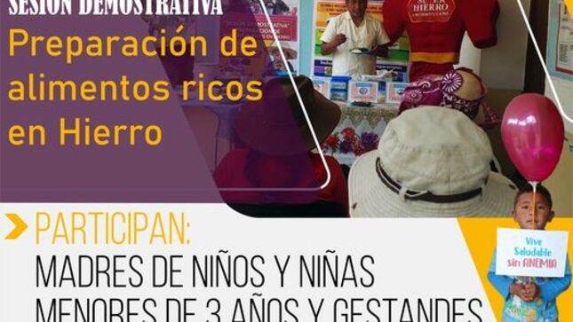 La Municipalidad Distrital de Colquemarca, a través de la Sub Gerencia de Programas Sociales y Poblaciones Vulnerables, en coordinación con el Puesto de Salud Charamuray, Programas Cuna Más y Juntos, invitan a madres de familia de niños y niñas de 6 a 11 meses y gestantes del distrito de Colquemarca, a participar en nuestras sesiones demostrativas de preparación de platos saludables y nutritivos, especialmente diseñados para combatir la anemia y promover una alimentación adecuada para los más pequeños y para las futuras mamás.
La anemia es un problema que afecta a muchas familias en nuestro distrito, pero juntos podemos hacer la diferencia. Queremos brindarles las herramientas necesarias para que puedan preparar comidas deliciosas y llenas de nutrientes, que contribuyan al bienestar y desarrollo de sus hijos e hijas.
En estas sesiones demostrativas, contaremos con la presencia de personal de salud, quienes compartirán valiosos consejos y técnicas para preparar platos balanceados y ricos en hierro, vitaminas y minerales. Aprenderemos recetas sencillas y económicas, utilizando ingredientes locales y de temporada. Las sesiones estarán adaptadas a las necesidades de madres de niños y niñas de 6 a 11 meses, así como de gestantes, quienes requieren una atención especial en su alimentación. 
Nuestro objetivo es fortalecer su conocimiento sobre los alimentos adecuados para combatir la anemia y mejorar la salud de toda la familia.
La Municipalidad Distrital de Colquemarca se preocupa por el bienestar de sus familias y está comprometida en la lucha contra la anemia. Contamos con su participación para construir un futuro saludable y próspero para nuestros niños y niñas.
¡Colquemarca, un nuevo comienzo con oportunidades para todos!
Prof. Santos Oviedo Ataucuri - Alcalde
Gestión 2023 - 2026
de estar preparados y contar con planes de contingencia en nuestros hogares, centros de trabajo y espacios públicos. La prevención y la preparación son fundamentales para reducir los riesgos y proteger la vida y seguridad de todos los colquemarquinos.
¡Colquemarca, un nuevo comienzo con oportunidades para todos!
Prof. Santos Oviedo Ataucuri - Alcalde
Gestión 2023 – 2026

