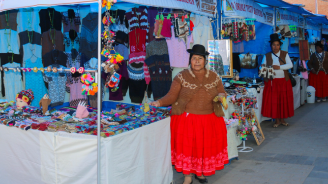 Con el objetivo de promocionar el desarrollo de negocios rentables y sostenibles en el sector artesanía, la Sub Gerencia de Promoción Empresarial y Desarrollo Económico Rural de la Municipalidad Provincial de Puno, viene promoviendo productos artesanales, a través de la “Feria del emprendedor en artesanía – Puno teje 100% alpaca”, que se desarrollará desde hoy miércoles 24, hasta el sábado 27 de mayo del presente año, esto en el Jr. Arequipa de la ciudad de Puno.