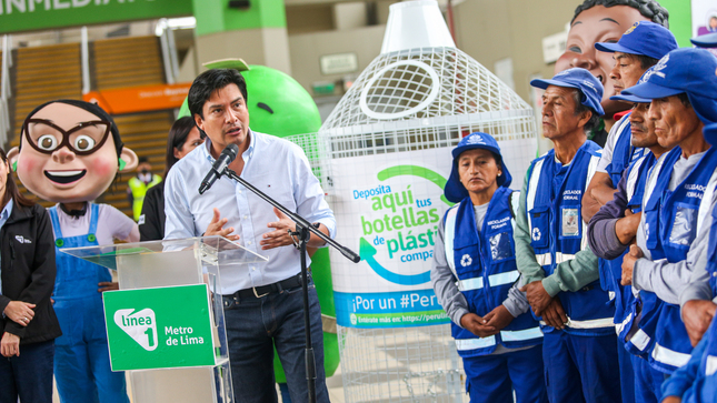 Celebramos el Día del Reciclador en la Estación Los Jardines del Metro de Lima 