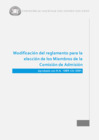 Vista preliminar de documento Modificación del reglamento para la elección de los Miembros de la Comisión de Admisión