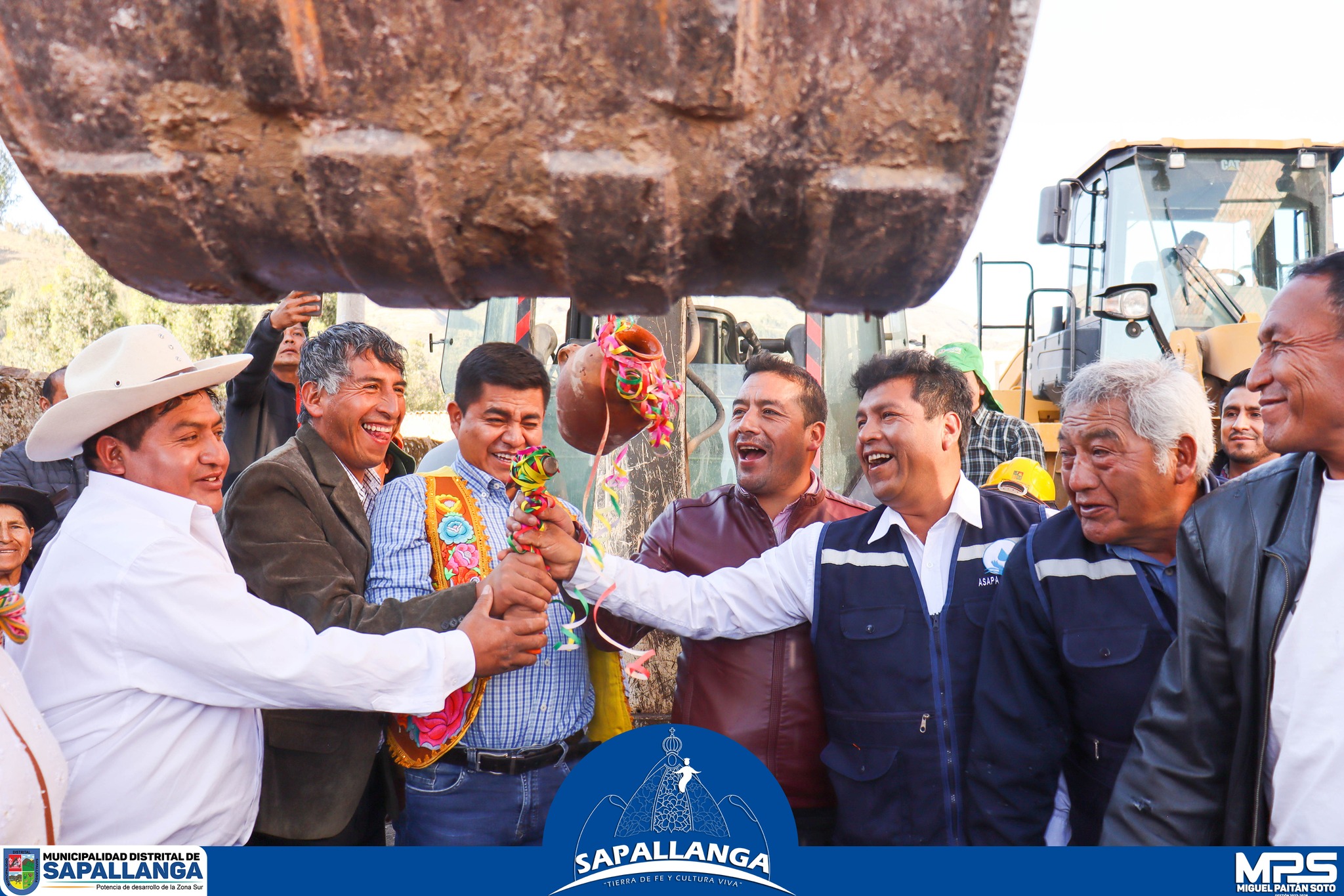 Puesta de primera piedra de Obra para el Jr. Huracán en el distrito de Sapallanga.
