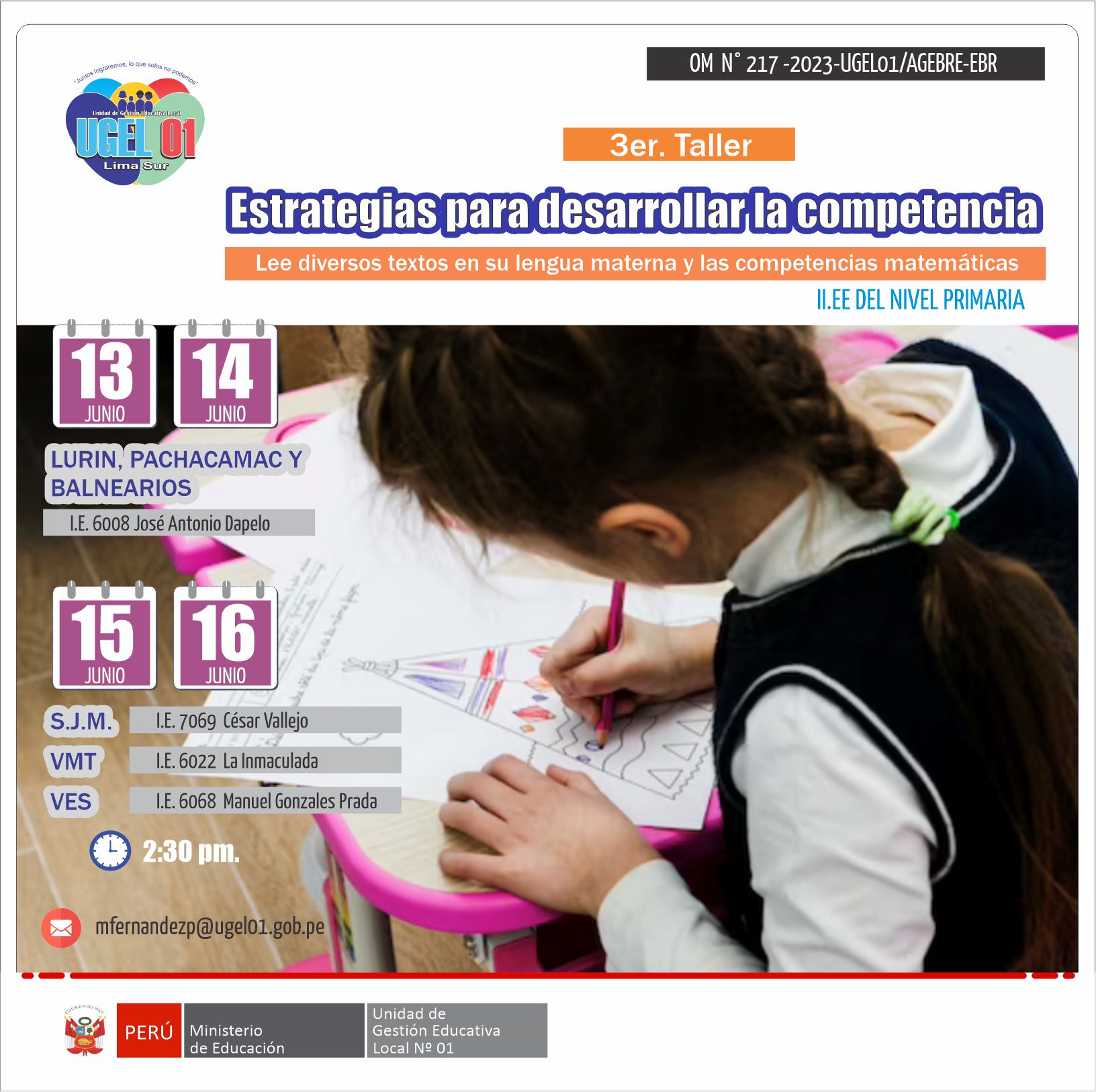 3er. Taller estrategias para desarrollar la competencia: lee diversos textos en su lengua materna y las competencias matemáticas