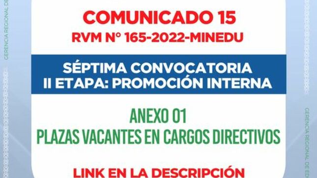 Convocatoria Cargo Directivo