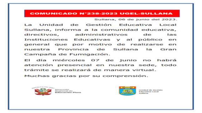 Comunicado N°238-2023