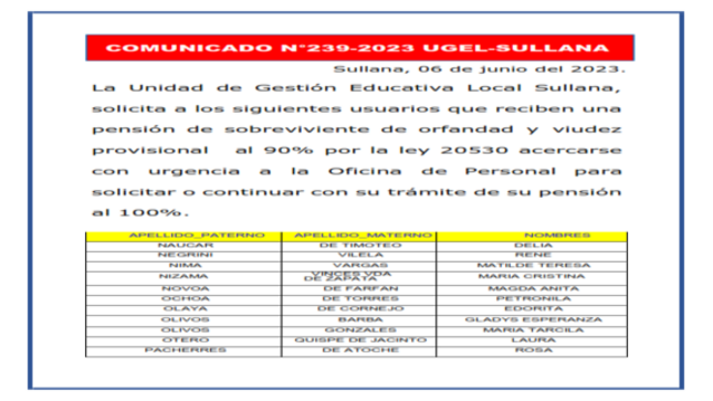 Comunicado N°239-2023