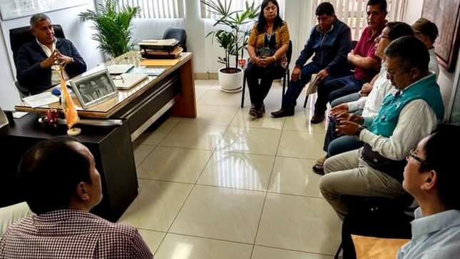 REUNIÓN CON ALCALDE Y DIRIGENTES DE EL TREBOL