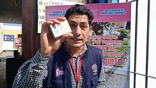 57 carnets del Conadis para personas con discapacidad severa (amarillos) y 18 carnes para personas con discapacidad moderada o leve (celestes) empezó a entregar la MPT