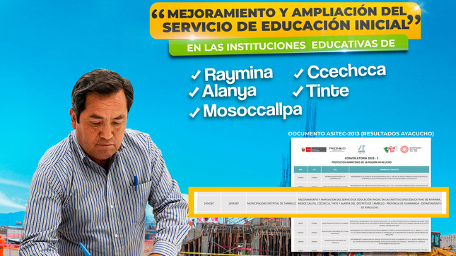logró gestionar  ante el Programa Nacional de Infraestructura (PRONEID)