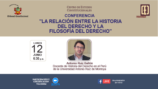 Conferencia “La relación entre la historia del derecho y la filosofía del derecho” realizará CEC del TC el 12 de junio