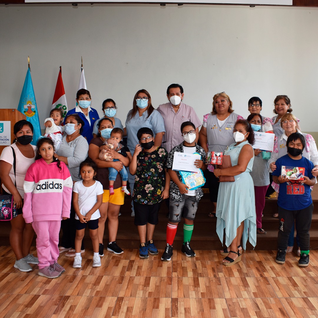 Foto tomada en el auditorio del hospital por el Día Mundial del Síndrome de Down