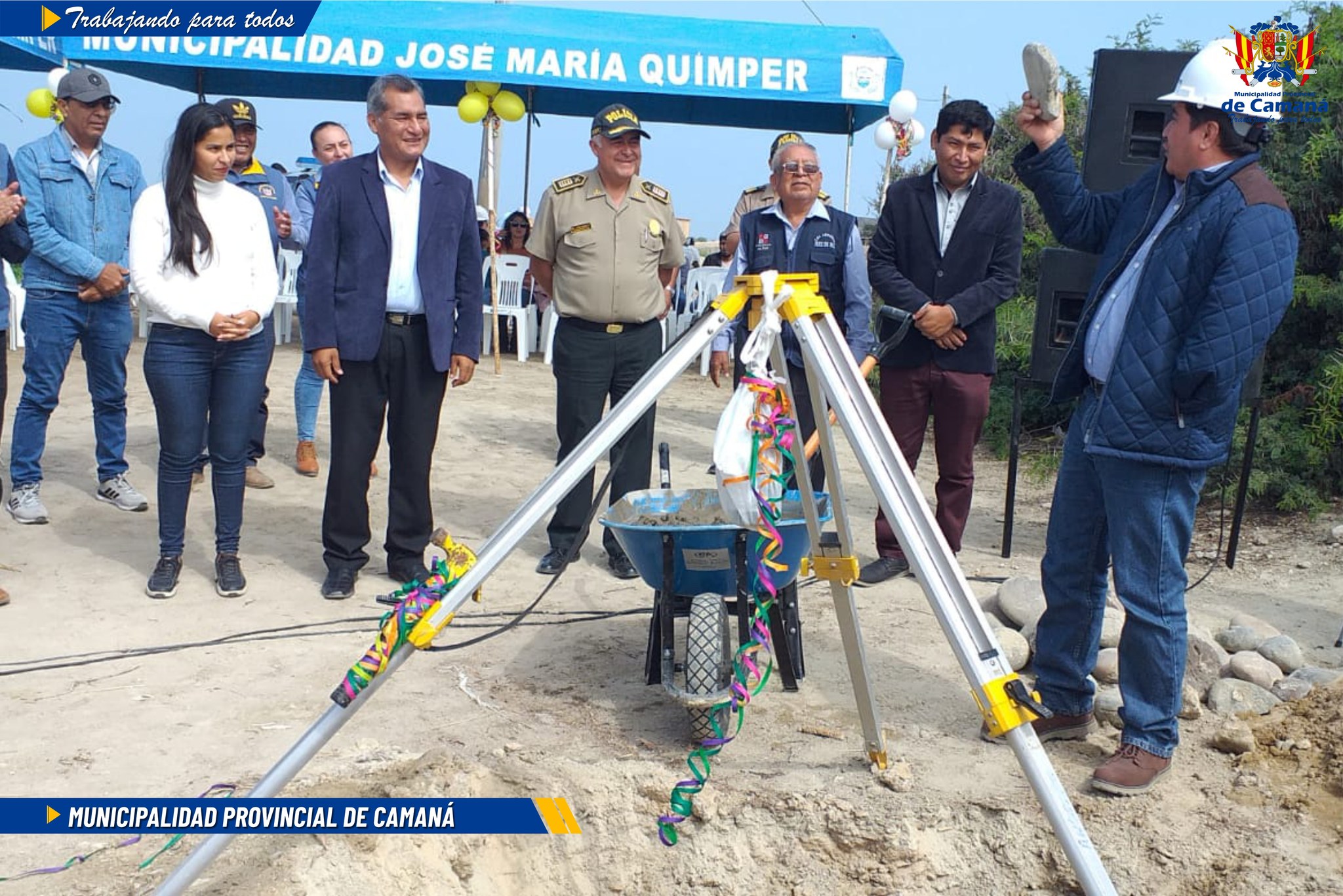 Participamos De La Primera Piedra En Obra Del Distrito De José Maria Quimper
