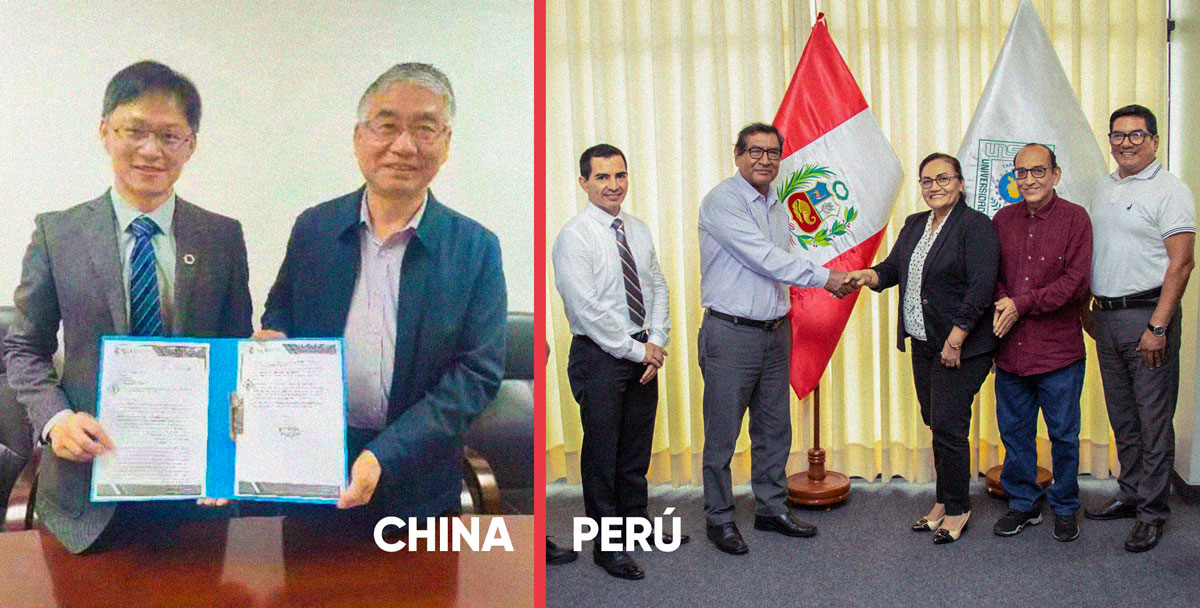 Foto grupal de funcionarios de China y Perú
