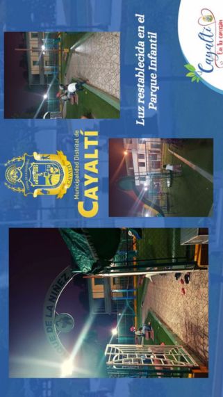 Se recupera la iluminación en el Parque Infantil