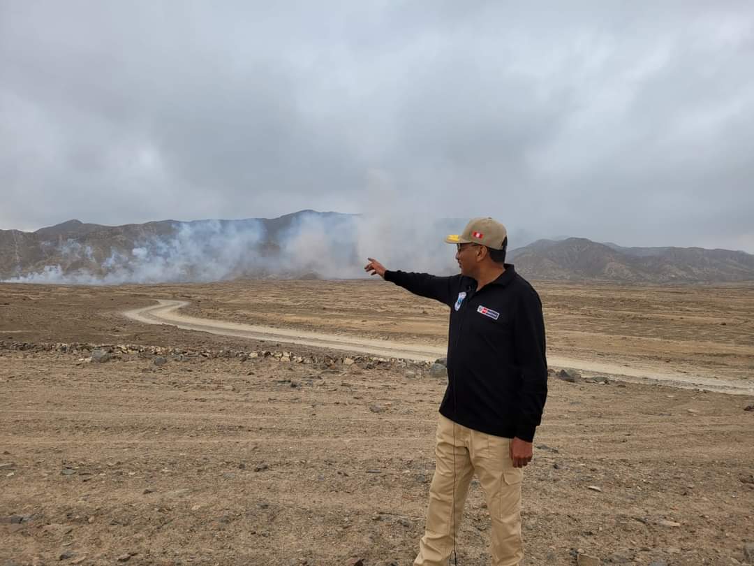 Superintendente Nacional de la Sucamec supervisa destrucción de 70 toneladas de productos pirotécnicos en Pisco