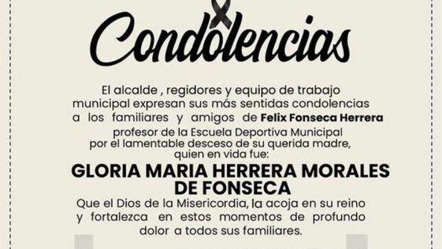 Entidad municipal extendiende mensaje de condolencias a profesor de la academia deportiva municipal