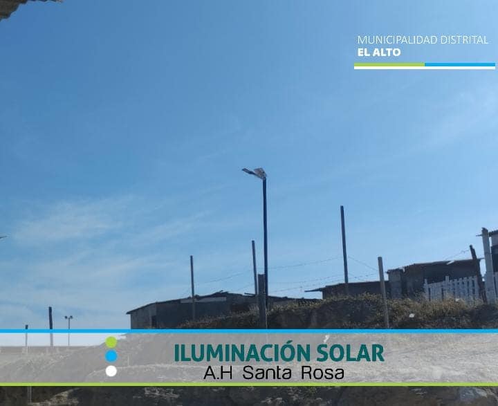 AA.HH. Santa Rosa ahora se mantendrá iluminado