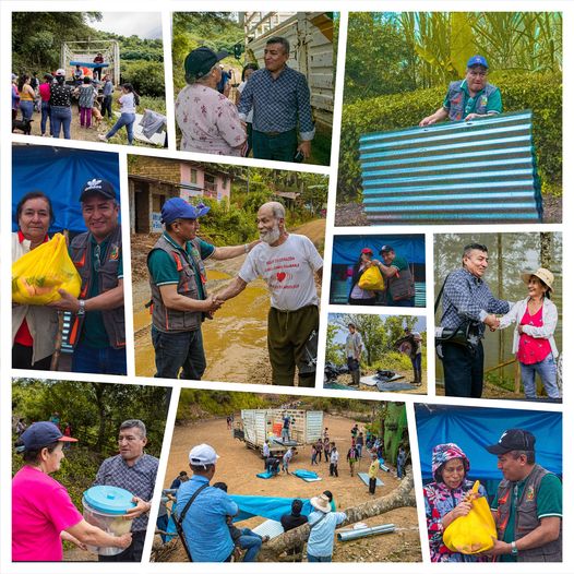 Entrega de ayuda humanitaria.