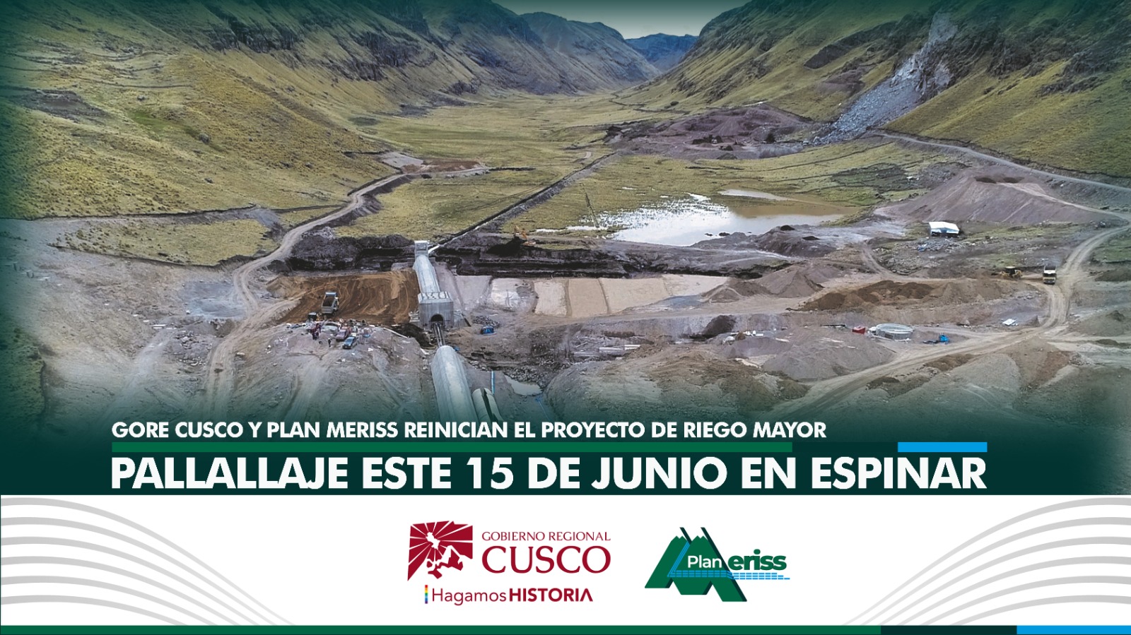 El Gobierno Regional Cusco, mediante su unidad Ejecutora Plan MERISS, tras muchos años de espera, este jueves 15 de junio dará reinicio al Proyecto Mejoramiento de la Infraestructura de Riego Mayor Pallallaje ubicado en las Comunidades de Urinsaya y Queroccollana del distrito de Coporaque de la Provincia de Espinar, luego de haber concluido y aprobado el expediente técnico de la modificación de la presa Pallallaje por los técnicos y especialistas de la entidad líder en materia de riego en la región.
Tal anuncio lo hizo el Ing. Lucho Salcedo Cáceres director ejecutivo del Plan MERISS, además añadió que la obra demanda una inversión actualizada de más de 72 millones y medio de soles, tras levantar las observaciones y recomendaciones realizadas por especialistas del MINAGRI en octubre del 2019 y gracias a la buena decisión política del gobernador regional del Cusco, Ing. Werner Salcedo Álvarez, frente a la petición de las autoridades locales, beneficiarios y la población de Espinar, se dio paso al reinicio de las obras del proyecto de riego Pallallaje para poder culminar en los plazos establecidos de acuerdo al documento elaborado.
La actividad programada para este jueves 15 de junio se cumplirá en la explanada de la presa Pallallaje, con una ceremonia protocolar y contará con la participación de la autoridad regional, consejeros regionales, autoridades locales, funcionarios del Plan MERISS y beneficiarios de la obra. El evento se iniciará a partir del mediodía, la primera autoridad cusqueña junto al equipo técnico, primeramente, realizarán una vista de campo a la infraestructura de riego Quisco, en el distrito de Alto Pichigua.
El proyecto de riego Pallallaje comprende la construcción de una presa tipo terraplén de una altura de 28 metros, para almacenar 8 millones 200 mil metros cúbicos de agua, la ejecución de una bocatoma tipo barraje fijo con doble ventana de captación, 02 desarenadores, la ejecución de 17.89 km de canal principal entubado en los sectores de Killca y Turpa, la instalación de 51 módulos de aspersión, tendido de 80 km de tubería a presión, la instalación de 27 cámaras de carga, 11 cámaras rompe presión, 02 medidores RBC, 05 canoas, 44 buzones de giro, 180 buzones de inspección, 01 acueducto, 60 m de rápida y 76 m. de gaviones.
DATO: el Gobierno Regional Cusco, para reiniciar la obra asigno la suma de S/. 12’ 006, 542.00 soles, cabe destacar que la infraestructura de almacenamiento contara con una inversión superior a los 35 millones de soles y beneficiara a 755 familias de un total de 3,171 habitantes y ampliar la frontera agrícola en 1,510 hectáreas al riego por aspersión.