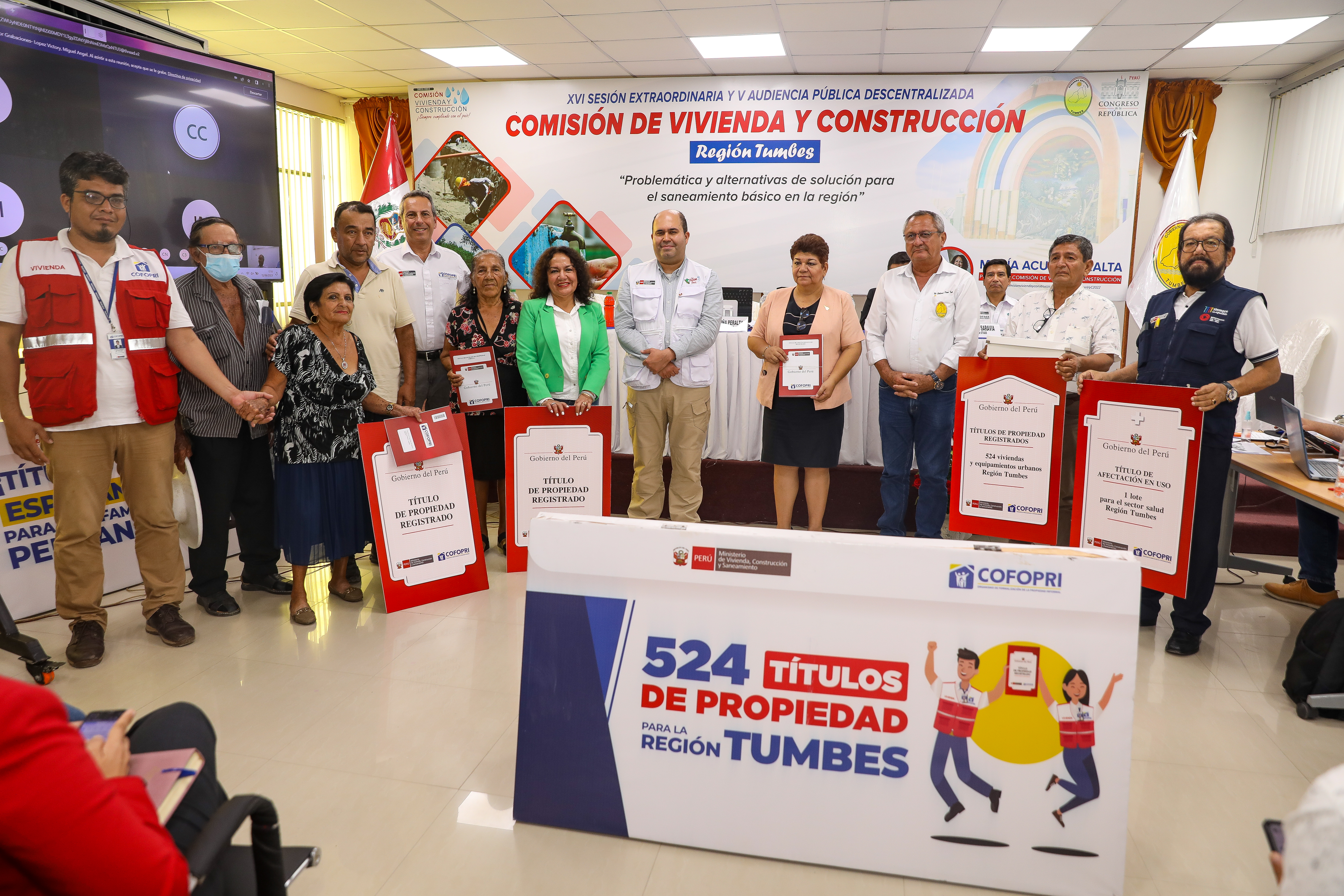 Cofopri destina 415 títulos de propiedad para familias y 109 a instituciones públicas de la región