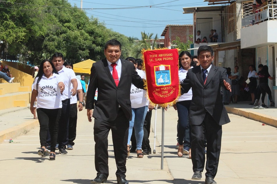 Ceremonia por el 42° aniversario de la I.E. Jec San Pedro de Cancas