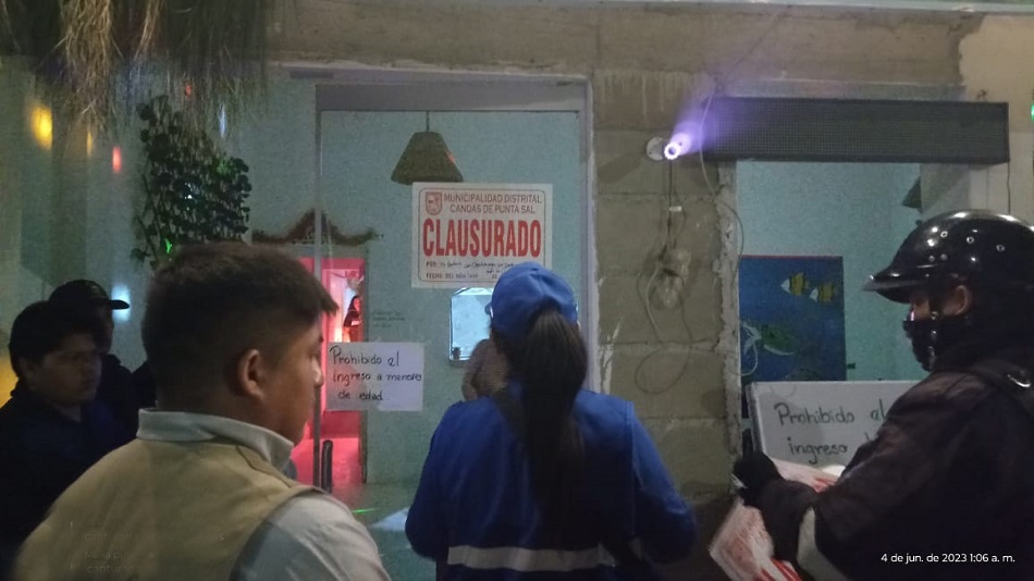 En operativo conjunto clausuran 05 bares por no contar con licencia