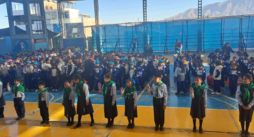 La comuna provincial, a través de la SubGerencia de Gestión del Medio Ambiente, en coordinación con la Institución Educativa "Luis Ernesto Pinto Sotomayor", realizó esta mañana la juramentación de la brigada ambiental escolar.