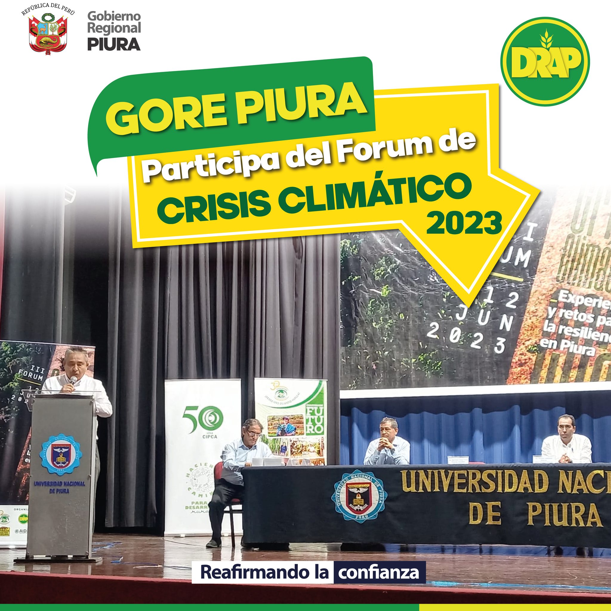 Gore Piura participa del Forum de Crisis Climático 2023