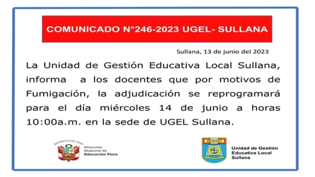 Comunicados N°246-2023