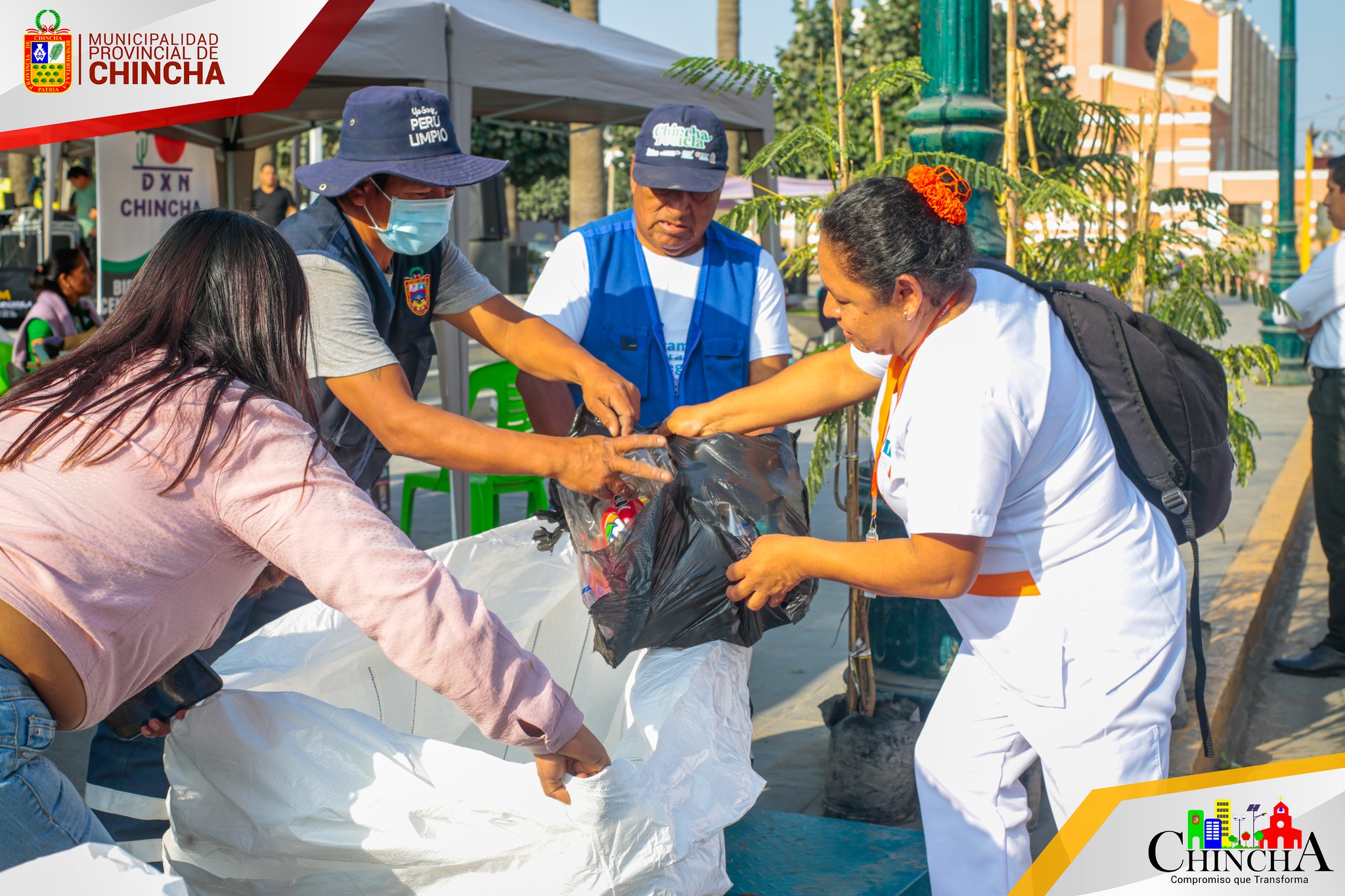 #EcoCanje | Promoviendo y practicando la correcta segregación de residuos sólidos para su reciclaje, la Municipalidad Provincial de Chincha a través de la Gerencia de Residuos Sólidos, llevó a cabo una gran campaña ecológica denominada “EcoCanje”, actividad que promueve una cultura de reutilizar aquellos materi