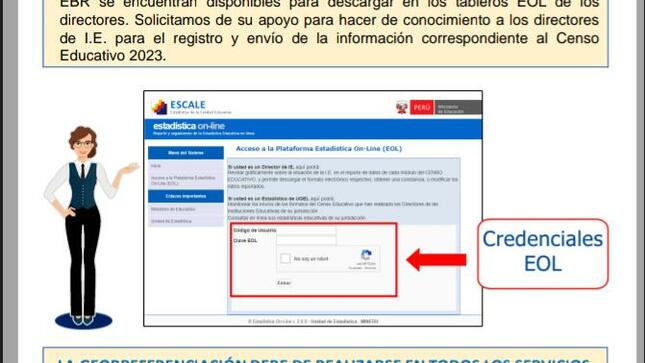 Sres. directores ya se encuentra activado el tablero del director para el reporte del Censo Educativo 2023