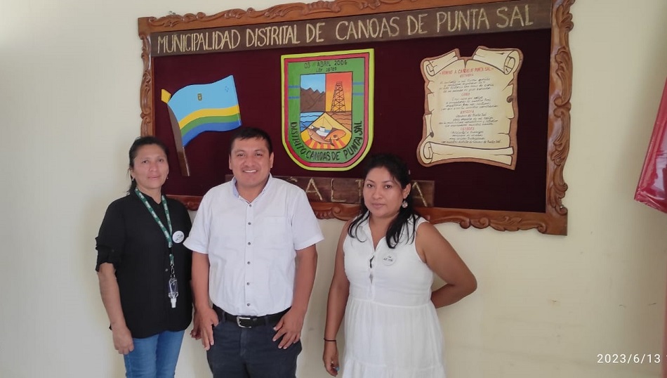 Muni Canoas de Punta Sal y ONG Centro Ideas coordinan firma de convenio