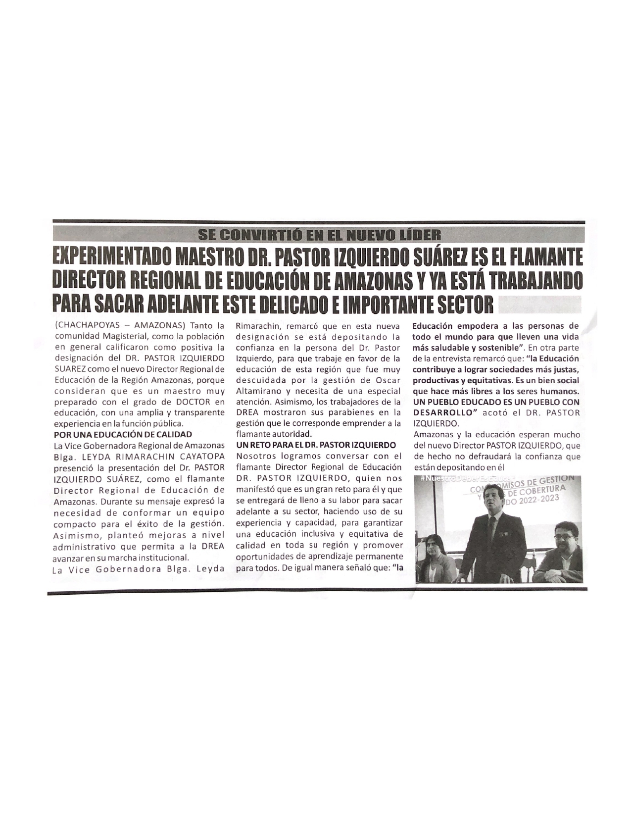 nota de prensa