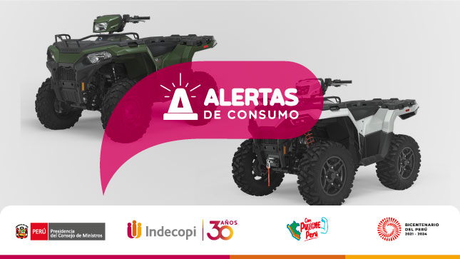 El Indecopi alerta sobre llamado a revisión de más de 80 cuatrimotos debido a mala instalación en los cables de freno