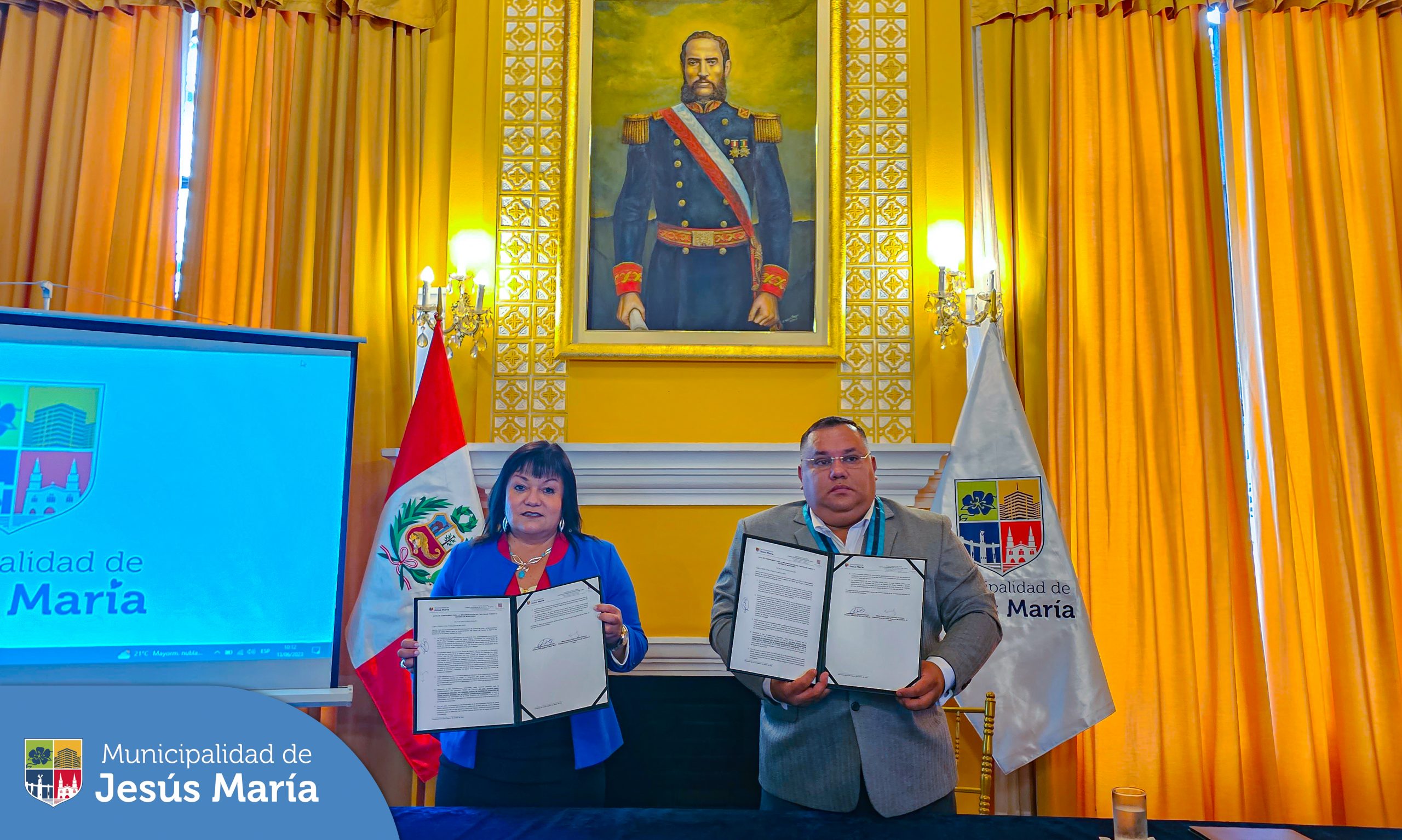 👉🏻 Con gran alegría anunciamos que hemos firmado el acta de compromiso para la implementación del aplicativo denominado 🔴 “Botón de Pánico” junto a la presidenta de la Corte Superior de Justicia de Lima, María Vidal La Rosa Sánchez.