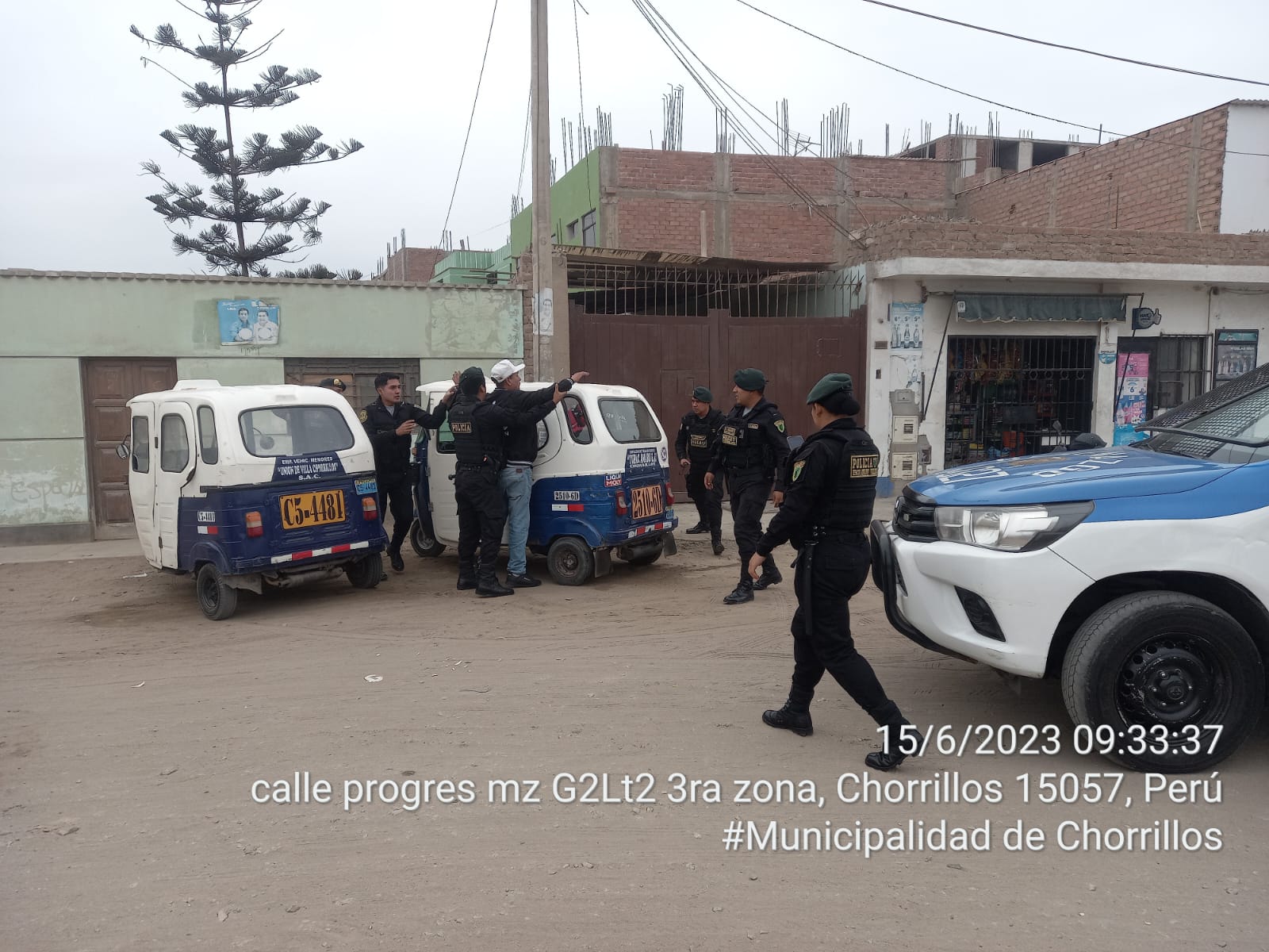 Importante intervención del patrullaje integrado en las Delicias de Villa