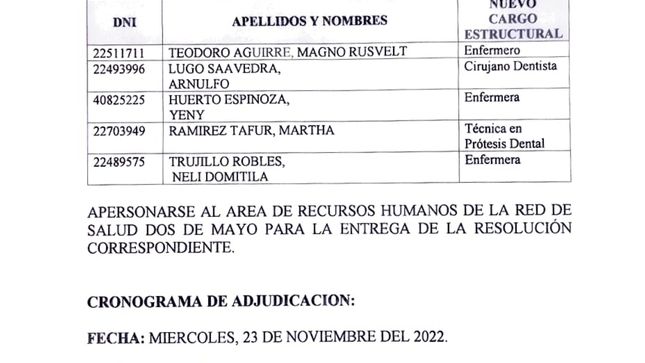 Concurso De Cambio De Grupo Ocupacional y Linea de Carrera