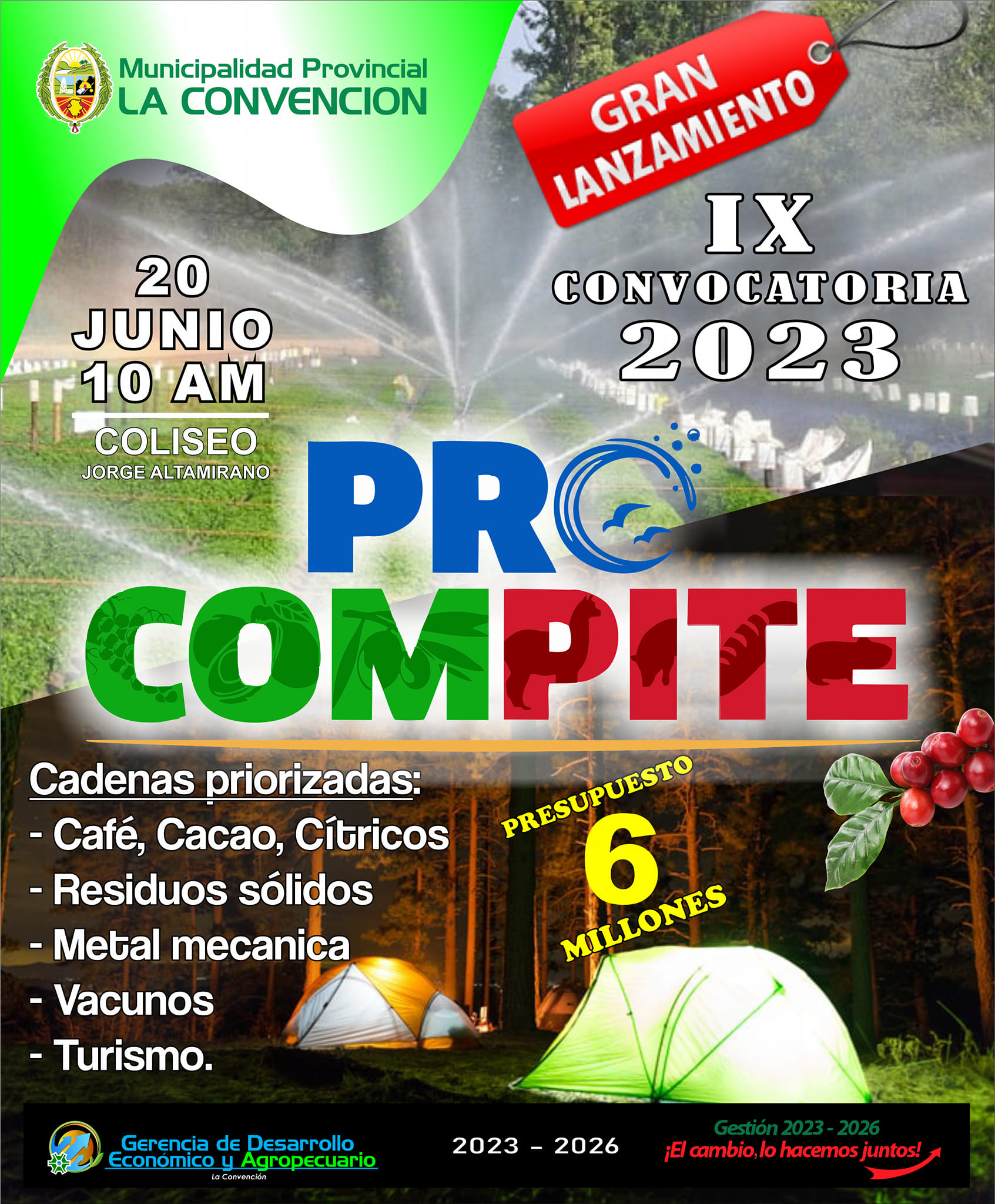 Programan lanzamiento de IX convocatoria Procompite 2023-I