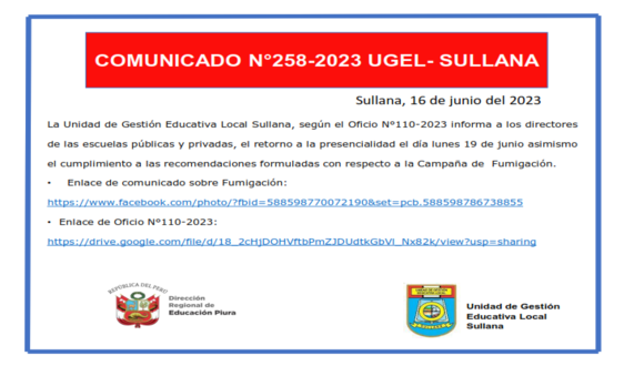 Comunicado N°258-2023