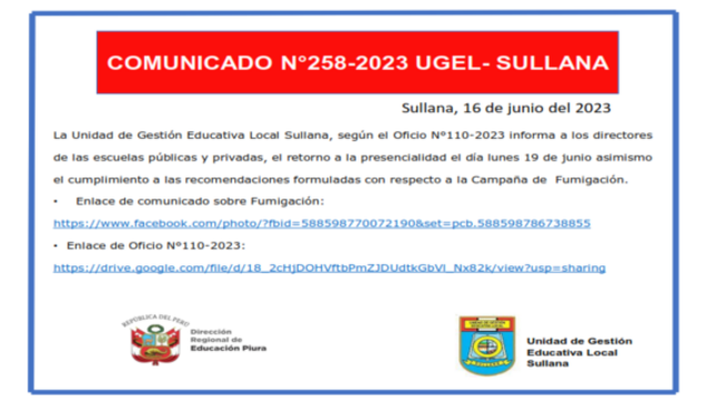 Comunicado N°258-2023