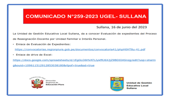 Comunicado N°259-2023