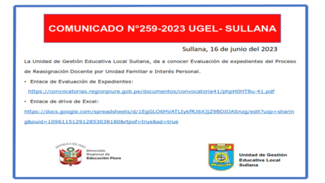 Comunicado N°259-2023