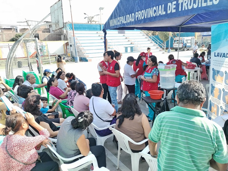 Más de 450 personas fueron beneficiadas en la campaña integral de salud que organizó la Municipalidad de Trujillo (MPT) en el Territorio Vecinal N° 1.